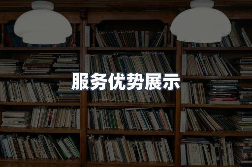 服务优势展示